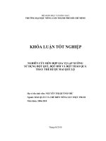       NGHIÊN CỨU HỖN HỢP GIA VỊ LẠP XƯỞNG  SỬ DỤNG BỘT QUẾ, BỘT HỒI VÀ BỘT THẢO QUẢ  THAY THẾ RƯỢU MAI QUẾ LỘ     