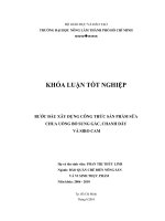 BƯỚC ĐẦU XÂY DỰNG CÔNG THỨC SẢN PHẨM SỮA  CHUA UỐNG BỔ SUNG GẤC, CHANH DÂY   VÀ SIRO CAM 