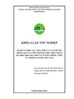 I ĐÁNH  THỐNG ISO 1400 GIÁ HIỆ G QUẢN  01:2004C TY T ỆU LỰC LÝ MÔI COR.1:2 TNHH SC C THỰC  I TRƯỜN 009 TẠI  CANCOM   HIỆN VÀ NG THE XƯỞNG M VIỆT  À CẢI T EO TIÊU G NHÔM NAM.  TIẾN HỆ U CHUẨN M  CÔNG N  G 