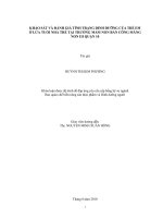   KHẢO SÁT VÀ ĐÁNH GIÁ TÌNH TRẠNG DINH DƯỠNG CỦA TRẺ EM  Ở LỨA TUỔI NHÀ TRẺ TẠI TRƯỜNG MẦM NON BÁN CÔNG MĂNG  NON III QUẬN 10 