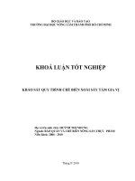   KHẢO SÁT QUY TRÌNH CHẾ BIẾN XOÀI SẤY TẨM GIA VỊ       
