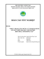 “THỰC TRẠNG XÂY DỰNG VÀ ÁP DỤNG BẢNG  GIÁ ĐẤT TRÊN ĐỊA BÀN THÀNH PHỐ   BIÊN HÕA, TỈNH ĐỒNG NAI” 
