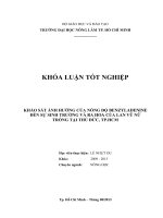 KHẢO SÁT ẢNH HƢỞNG CỦA NỒNG ĐỘ BENZYLADENINE  ĐẾN SỰ SINH TRƢỞNG VÀ RA HOA CỦA LAN VŨ NỮ  TRỒNG TẠI THỦ ĐỨC, TP.HCM     