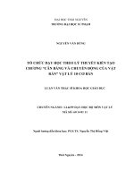 Tổ chức dạy học theo lý thuyết kiến tạo chương cân bằng và chuyển động của vật rắn vật lý 10 cơ bản 
