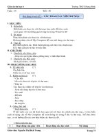 GIÁO ÁN TIN HỌC LỚP 6-TIẾT 29 (TUẦN 12)