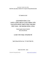 Giải pháp nâng cao chất lượng dịch vụ huy động vốn tại ngân hàng thương mại cổ phần công thương việt nam   chi nhánh sông công 