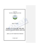 Nghiên cứu bào chế viên nén amoxicilin giải phóng kéo dài 