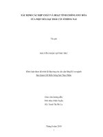 XÁC ĐỊNH CÁC HỢP CHẤT VÀ HOẠT TÍNH CHỐNG OXY HÓA   CỦA MỘT SỐ LOẠI TRÁI CÂY Ở ĐỒNG NAI   