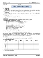 GIÁO ÁN TIN HỌC LỚP 6-TIẾT 19 (TUẦN 5)