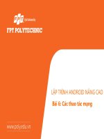 LẬP TRÌNH ANDROID NÂNG CAOBài 6: Các thao tác mạng