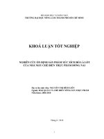    NGHIÊN CỨU ỔN ĐỊNH SẢN PHẨM XÚC XÍCH BÒ LÁ LỐT  CỦA NHÀ MÁY CHẾ BIẾN THỰC PHẨM ĐỒNG NAI   