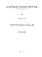 KHẢO SÁT MỘT SỐ YẾU TỐ ẢNH HƯỞNG ĐẾN TÌNH TRẠNG SUY  NH DƯỠNG THỂ NHẸ CÂN VÀ THẤP CÒI CỦA HỌC SINH TRƯỜNG  MẪU GIÁO TÂN TẬP     