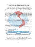 CHÍNH SÁCH THUẾ BẢO VỆ MÔI TRƯỜNG MỘT SỐ NƯỚC: KINH NGHIỆM VÀ BÀI HỌC RÚT RA CHO VIỆT NAM