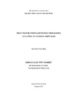   PHÂN TÍCH HỆ THỐNG KÊNH PHÂN PHỐI KOMIX   CỦA CÔNG TY CỔ PHẦN THIÊN SINH   