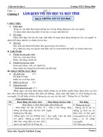 GIÁO ÁN TIN HỌC LỚP 6-TIẾT 1 (TUẦN 1)