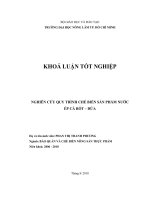   NGHIÊN CỨU QUY TRÌNH CHẾ BIẾN SẢN PHẨM NƯỚC  ÉP CÀ RỐT – DỨA   