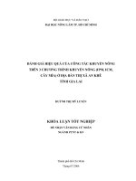   ĐÁNH GIÁ HIỆU QUẢ CỦA CÔNG TÁC KHUYẾN NÔNG  TRÊN 3 CHƯƠNG TRÌNH KHUYẾN NÔNG (IPM, ICM,   CÂY MÍA) Ở ĐỊA BÀN THỊ XÃ AN KHÊ   TỈNH GIA LAI 
