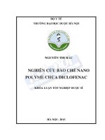 Nghiên cứu bào chế nano polyme chứa diclofenac 