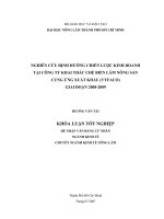 NGHIÊN CỨU ĐỊNH HƯỚNG CHIẾN LƯỢC KINH DOANH  TẠI CÔNG TY KHAI THÁC CHẾ BIẾN LÂM NÔNG SẢN  CUNG ỨNG XUẤT KHẨU (VYFACO)   GIAI ĐOẠN 20082009 