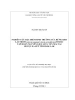 NGHIÊN CỨU ĐẶC ĐIỂM SINH TRƯỞNG CỦA RỪNG KEO LAI TRỒNG (Acacia mangium X Acacia auriculiformis)THUỘC   TẬP ĐOÀN NGUYÊN LIỆU GIẤY TÂN MAI TẠI   HUYỆN EA SÚP TỈNH ĐẮK LẮK 