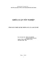   TÍNH TOÁN THIẾT KẾ HỆ THỐNG SẤY LÚA 160 TẤNMẺ     