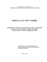   NGHIÊN CỨU, ĐỀ XUẤT GIẢI PHÁP SẢN XUẤT SẠCH HƠN  ÁP DỤNG TẠI NHÀ MÁY CƠ KHÍ CNS THUỘC   TỔNG CÔNG TY CÔNG NGHIỆP SÀI GÒN   