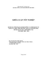     ĐÁNH GIÁ TÌNH TRẠNG DINH DƯỠNG VÀ THÓI QUEN ĂN  UỐNG CỦA HỌC SINH TRƯỜNG THCS LÊ THÁNH TÔNG   HUYỆN XUÂN LỘC, TỈNH ĐỒNG NAI   NĂM HỌC 2009  2010   