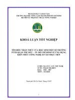 TÌM HIỂU NHẬN THỨC CỦA HỌC SINH MỘT SỐ TRƯỜNG  PTTH QUẬN THỦ ĐỨC – TP. HỒ CHÍ MINH VỀ ỨNG DỤNG  KIẾN THỨC CÔNG NGHỆ 10 VÀO THỰC TIỄN     