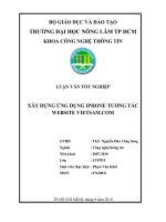 XÂY DỰNG ỨNG DỤNG IPHONE TƯƠNG TÁC WEBSITE VIETSAM.COM