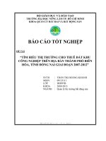 “TÌM HIỂU THỊ TRƯỜNG CHO THUÊ ĐẤT KHU  CÔNG NGHIỆP TRÊN ĐỊA BÀN THÀNH PHỐ BIÊN  HÒA, TỈNH ĐỒNG NAI GIAI ĐOẠN 20072012”   