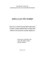   KHẢO SÁT VÀ PHÂN TÍCH HỆ THỐNG KHO HÀNG   TỰ ĐỘNG. ÁP DỤNG ĐỊNH HƯỚNG TỰ ĐỘNG HOÁ   TRONG CUNG ỨNG HÀNG TẠI SIÊU THỊ BÁN LẺ 