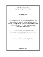 Xây dựng và sử dụng tài liệu có hướng dẫn theo môđun chương động lực học chất điểm, vật lý lớp 10   ban cơ bản góp phần bồi dưỡng năng lực tự học cho học sinh trung học phổ thông 