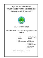 ĐỀ TÀI NGHIÊN  CỨU CÔNG NGHỆ SMART CARD VÀ RFID
