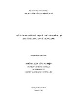 PHÂN TÍCH CHUỖI GIÁ TRỊ GÀ THƯƠNG PHẨM TẠI      HAI TỈNH LONG AN VÀ TIỀN GIANG   