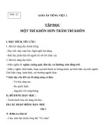 Giáo án Tiếng Việt 2 tuần 22 bài: Tập đọc  Một trí khôn hơn trăm trí khôn