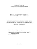 KHẢO SÁT ẢNH HƯỞNG CỦA CÁC THÀNH PHẦN CHÍNH  BÁNH ROTI PARATHA BỔ SUNG INULIN VÀ HƯƠNG THỊT  LÊN CHẤT LƯỢNG BÁNH   