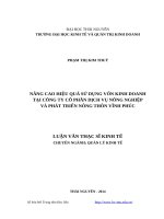 Nâng cao hiệu quả sử dụng vốn kinh doanh tại công ty cổ phần dịch vụ nông nghiệp và phát triển nông thôn vĩnh phúc 