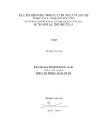 KHẢO SÁT HIỆN TRẠNG CÔNG TÁC TUYÊN TRUYỀN VÀ GIÁO DỤC  VỀ BẢO TỒN ĐA DẠNG SINH HỌC RỪNG  DỰA VÀO CỘNG ĐỒNG TẠI VƯỜN QUỐC GIA NÚI CHÚA,  HUYỆN NINH HẢI, TỈNH NINH THUẬN     
