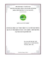 ĐÁ QU ÁNH GIÁ UẢN LÝ Á HIỆU  Ý TÍCH H TẠ LỰC TH HỢPAN  ẠI NHÀ HỰC HI TOÀN  À MÁY Đ IỆN VÀ C  SỨC K ĐẠM PH CẢI TIẾ KHỎE  M HÚ MỸ  ẾN HỆ T MÔI TR THỐNG  RƯỜNG