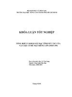   TỔNG HỢP VÀ KHẢO SÁT ĐẶC TÍNH XÚC TÁC CỦA  VẬT LIỆU CÓ BỀ MẶT RIÊNG LỚN (MOF199)         