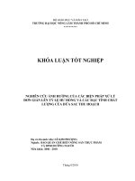   NGHIÊN CỨU ẢNH HƯỞNG CỦA CÁC BIỆN PHÁP XỬ LÝ  ƠN GIẢN LÊN TỶ LỆ HƯ HỎNG VÀ CÁC ĐẶC TÍNH CHẤT  LƯỢNG CỦA DỨA SAU THU HOẠCH         