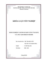 KHẢO NGHIỆM VÀ ĐÁNH GIÁ KHẢ NĂNG ỨNG DỤNG  CỦA MÁY GIEO BOKTO SEEDER 