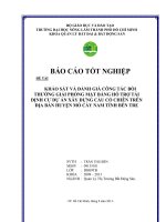 KHẢO SÁT VÀ ĐÁNH GIÁ CÔNG TÁC BỒI  THƯỜNG GIẢI PHÓNG MẶT BẰNG HỖ TRỢ TÁI  ĐỊNH CƯ DỰ ÁN XÂY DỰNG CẦU CỔ CHIÊN TRÊN  ĐỊA BÀN HUYỆN MỎ CÀY NAM TỈNH BẾN TRE     