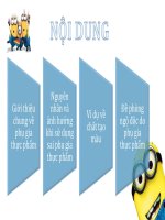 Bài tập thảo luận vấn đề ô nhiễm do phụ gia