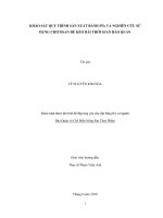KHẢO SÁT QUY TRÌNH SẢN XUẤT BÁNH PÍA VÀ NGHIÊN CỨU SỬ  DỤNG CHITOSAN ĐỂ KÉO DÀI THỜI GIAN BẢO QUẢN     