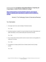 Test bank for international business competing and cooperating in a global world 1st edition by geringer 