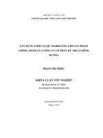   XÂY DỰNG CHIẾN LƯỢC MARKETING CHO SẢN PHẨM  CHỐNG THẤM CỦA CÔNG TY CỔ PHẦN KỸ THUẬT ĐÔNG  DƯƠNG   