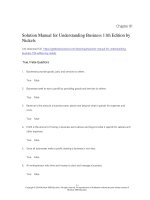 Solution manual for understanding business 11th edition by nickels 
