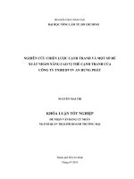   NGHIÊN CỨU CHIẾN LƯỢC CẠNH TRANH VÀ MỘT SỐ ĐỀ  XUẤT NHẰM NÂNG CAO VỊ THẾ CẠNH TRANH CỦA  CÔNG TY TNHH BVTV AN HƯNG PHÁT   