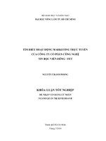   TÌM HIỂU HOẠT ĐỘNG MARKETING TRỰC TUYẾN  CỦA CÔNG TY CỔ PHẦN CÔNG NGHỆ   TIN HỌC VIỄN ĐÔNG  FET   